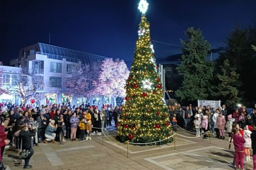  Светлините на Коледната елха в града грейнаха