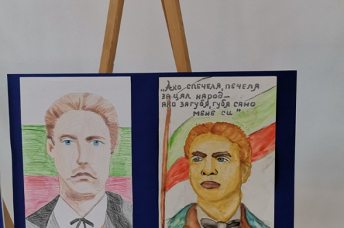 Награждаване на участниците в конкурса за рисунка "Рисуваме лика на Левски".
